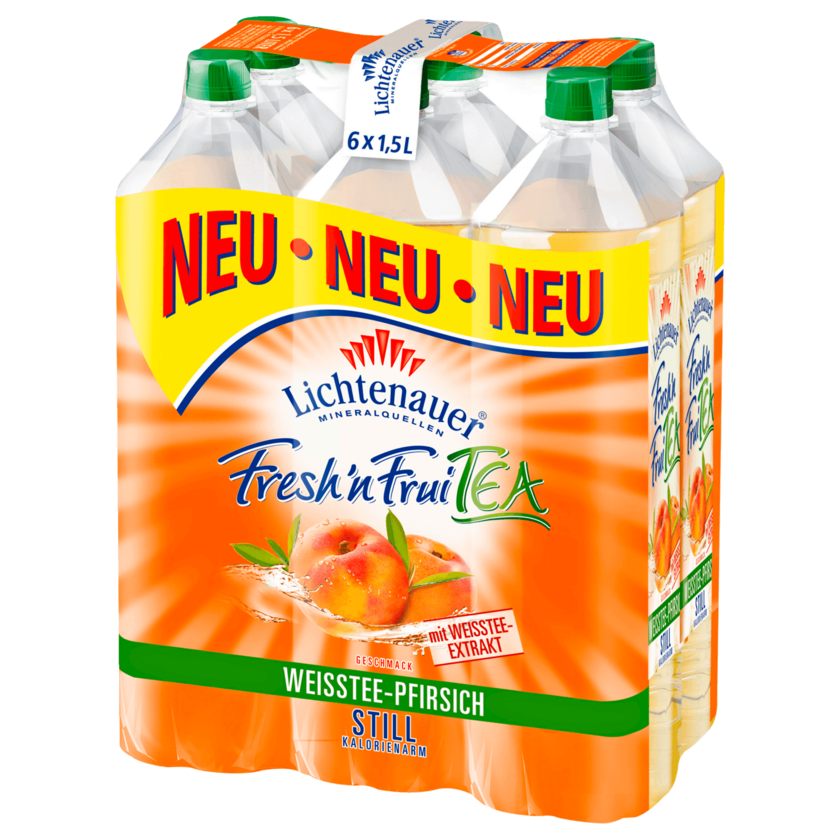 Lichtenauer Fresh'n FruiTea Weißtee-Pfirsich 6x1,5l